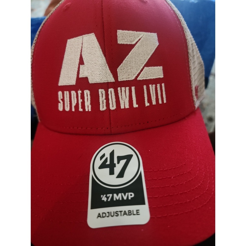Super Bowl LVII Hat Cap Snapback Adjustable Mesh-Back '47 Brand Trucker NWT